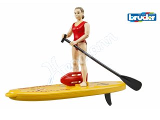 BRUDER 62785 bworld Life Guard mit Stand Up Paddle