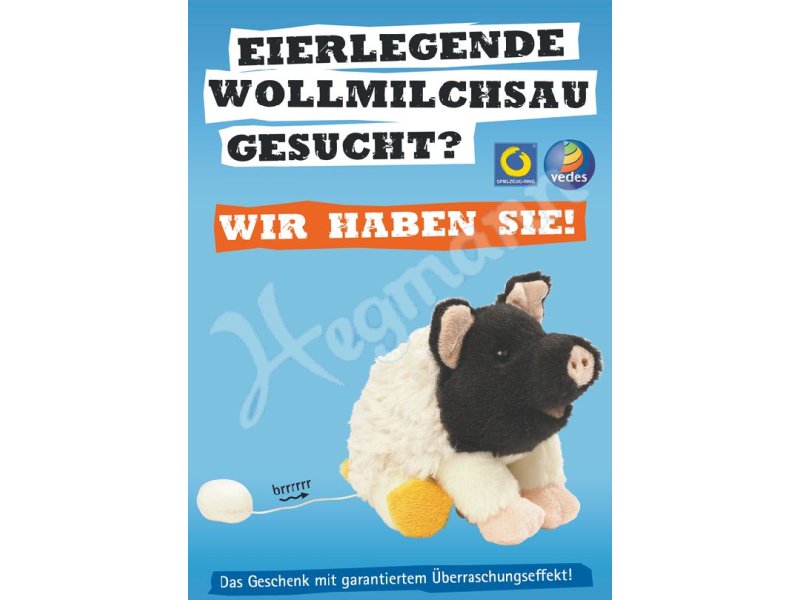 Eierlegende Wollmilchsau EBOPlüschtier mit "Aufzieh"Funktion, ca. 15 cm lang VEDES 58514519