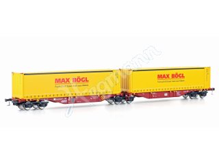 Mehano 90664 H0 1:87 Containerwg. Sggmrss´90 Touax bel.m. 2 Max Bögl Planencontainern Vedes-MC exklusiv