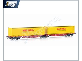 Mehano 90664 H0 1:87 Containerwg. Sggmrss´90 Touax bel.m. 2 Max Bögl Planencontainern Vedes-MC exklusiv