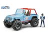 BRUDER 02541 Jeep Cross Country Racer blau mit Rennfahrer
