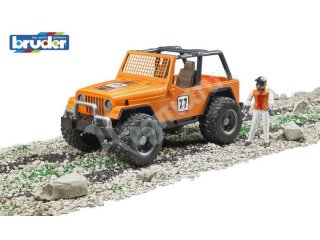 BRUDER 02542 Jeep Cross Country Racer orange. mit Rennfahrer