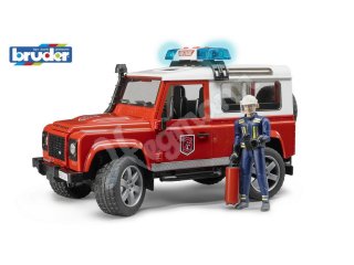 BRUDER 02596 Land Rover Defender Station Wagon . Feuerwehr-Einsat