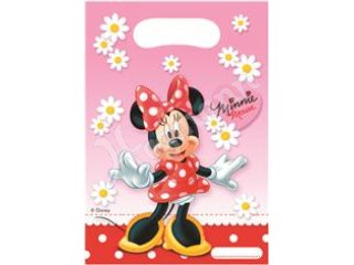6 Stück Disney Minnie Mouse Partytüten ca. 22x16 cm