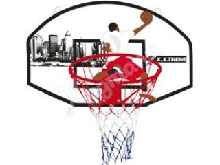Basketball-Ring mit Rückwand 90x60 cm, mit Netz