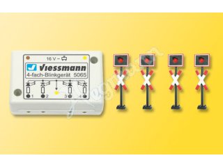 VIESSMANN 5835 H0 Andreaskreuze, 4 Stück mit Blinkelektronik