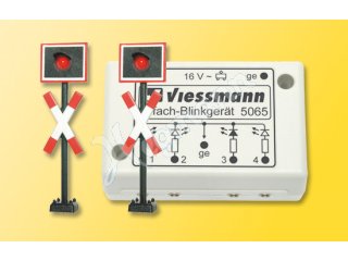 VIESSMANN 5060 H0 Andreaskreuze mit Blinkelektronik, 2 Stück