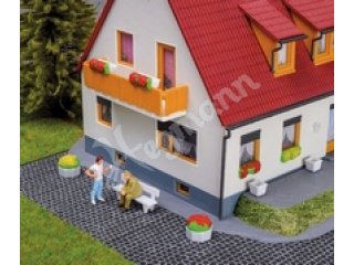 VIESSMANN 38141 H0 Deko-Set Blumenkübel und Gartenausstattung