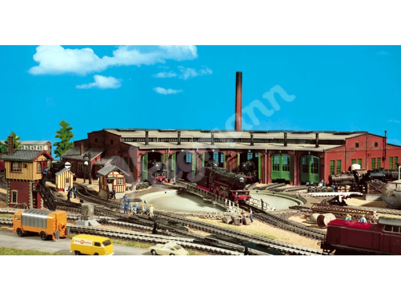 Vollmer 45758 H0 Ringlokschuppen sechsständig