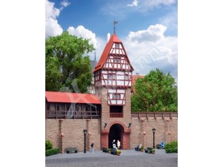 VIESSMANN 38914 H0 Stadtmauer mit Fachwerkturm in Weil