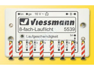 VIESSMANN 5040 H0 Warnbaken, 8 Stück mit Lauflichtelektronik