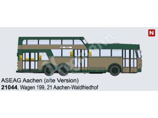 VK-Modelle 1:87 H0 BS-Ludewig ASEAG, Aachen Wg. 199, neutral, 21 W