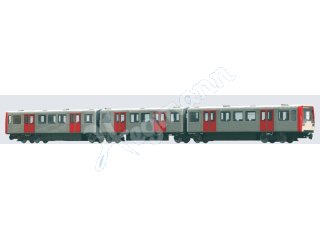 VK-Modelle 1:87 H0 U-Bahn HH DT3E (Front mit weiß), dreiteilig AC,