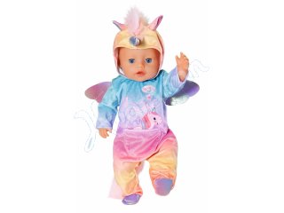 ZAPF 828205 BABY born Einhorn Kuschelanzug 43cm